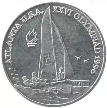 Монета 10 лей Румынии 1996 года Медно-никель Олимпийские игры в Атланте
