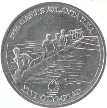 Монета 10 лей Румынии 1996 года Медно-никель Олимпийские игры в Атланте