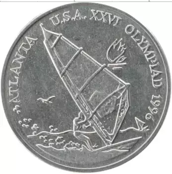Монета 10 лей Румынии 1996 года Медно-никель Олимпийские игры в Атланте