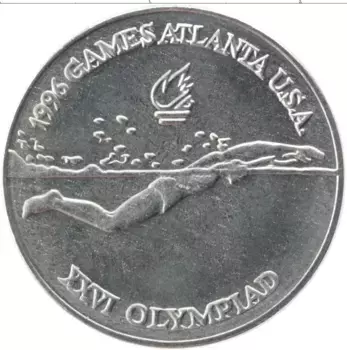 Монета 10 лей Румынии 1996 года Медно-никель Олимпийские игры в Атланте