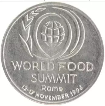 Монета 10 лей Румынии 1996 года Медно-никель ФАО