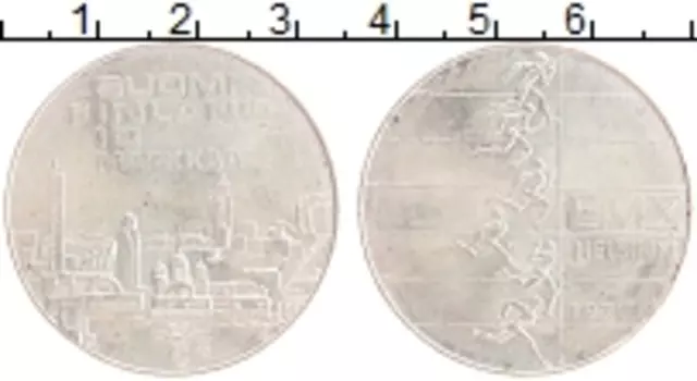 Монета 10 марок Финляндии 1971 года Серебро 10-й чемпионат Европы по легкой атлетике