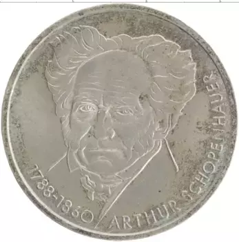 Монета 10 марок ФРГ 1988 года Серебро D