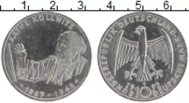 Монета 10 марок ФРГ 1992 года Серебро G