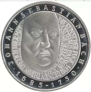 Монета 10 марок ФРГ 2000 года Серебро J