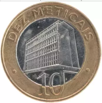 Монета 10 метикаль Мозамбика 2006 года Биметалл