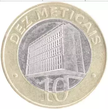 Монета 10 метикаль Мозамбика 2006 года Биметалл