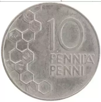 Монета 10 пенни Финляндии 1994 года Медно-никель