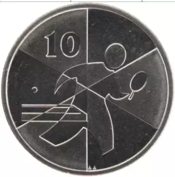 Монета 10 пенсов Гибралтара 2019 года Медно-никель Островные игры
