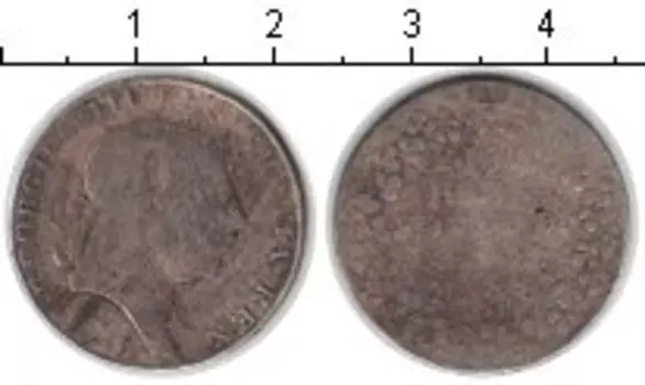 Монета 10 пенсов Ирландии 1813 года Серебро Токен