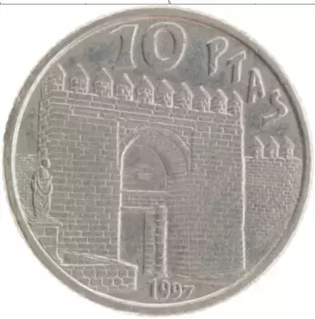 Монета 10 песет Испании 1997 года Медно-никель Сенека