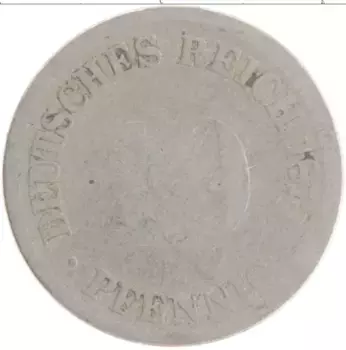 Монета 10 пфеннигов Германии 1875 года Медно-никель А