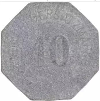 Монета 10 пфеннигов Германия : Нотгельды 1917 года Цинк Вайсенбург-ин-Байерн