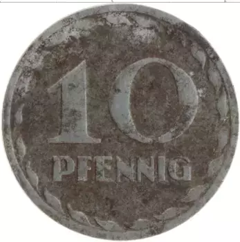 Монета 10 пфеннигов Германия : Нотгельды 1919 года Железо Манхейм