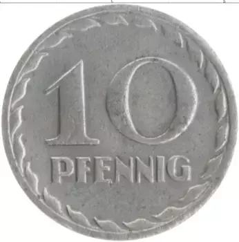 Монета 10 пфеннигов Германия : Нотгельды 1919 года Железо Маннхейм
