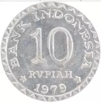 Монета 10 рупий Индонезии 1979 года Алюминий ФАО