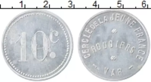 Монета 10 сантим Франции Алюминий `Ружье