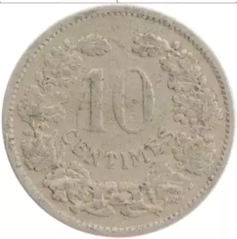 Монета 10 сантим Люксембурга 1901 года Медно-никель Адольф