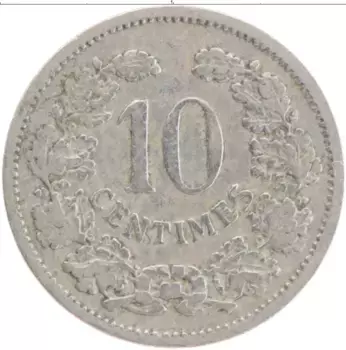 Монета 10 сантим Люксембурга 1901 года Медно-никель Адольф