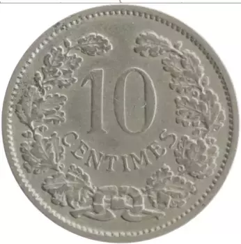 Монета 10 сантим Люксембурга 1901 года Медно-никель Адольф