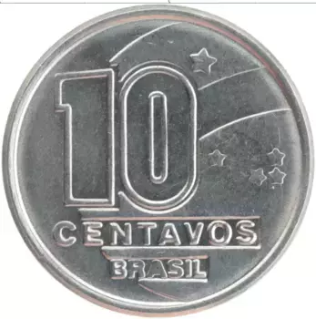 Монета 10 сентаво Бразилии 1990 года Железо Профессии