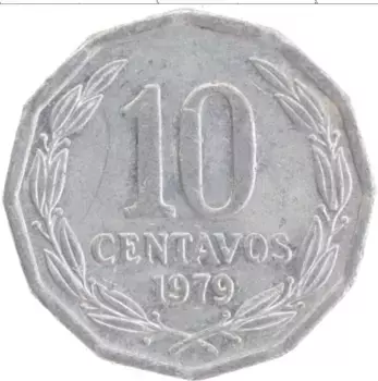 Монета 10 сентаво Чили 1979 года Алюминий Кондор