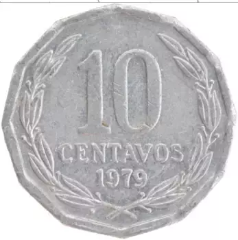 Монета 10 сентаво Чили 1979 года Алюминий Кондор