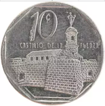 Монета 10 сентаво Кубы 2000 года Медно-никель