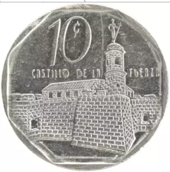 Монета 10 сентаво Кубы 2000 года Железо Монета покрыта лаком