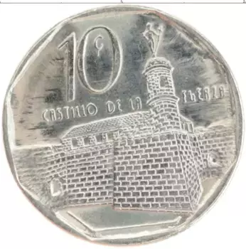 Монета 10 сентаво Кубы 2002 года Медно-никель