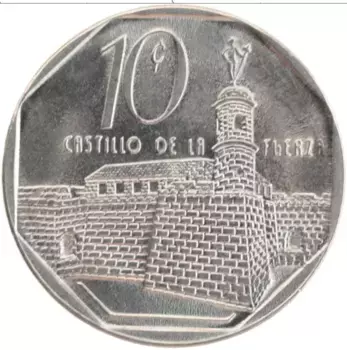 Монета 10 сентаво Кубы 2009 года Медно-никель