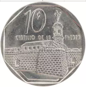 Монета 10 сентаво Кубы 2009 года Медно-никель