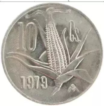 Монета 10 сентаво Мексики 1979 года Медно-никель