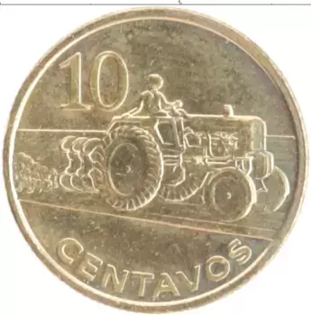 Монета 10 сентаво Мозамбика 2006 года Латунь
