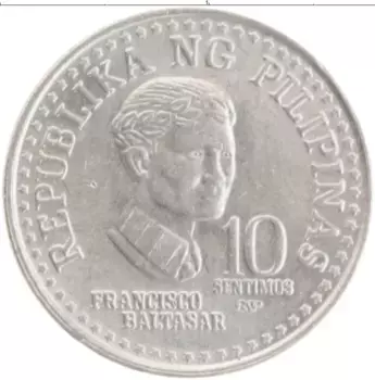 Монета 10 сентим Филиппин 1980 года Медно-никель
