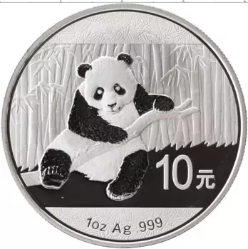 Монета 10 юаней Китая 2014 года Серебро Панда