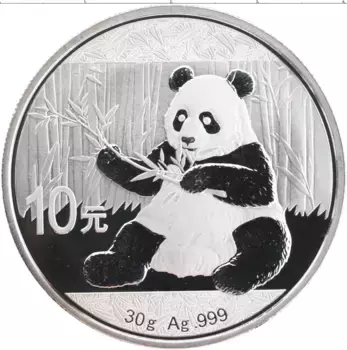 Монета 10 юаней Китая 2017 года Серебро Панда