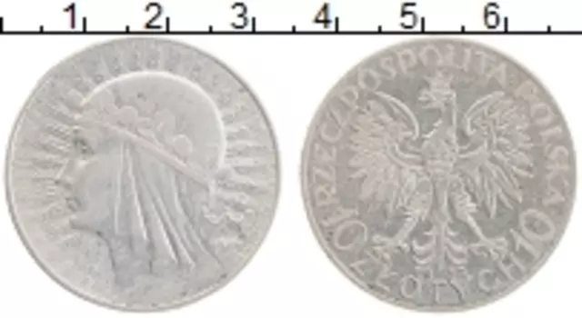 Монета 10 злотых Польши 1932 года Серебро Ядвига
