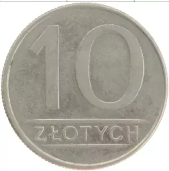 Монета 10 злотых Польши 1986 года Медно-никель