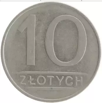 Монета 10 злотых Польши 1986 года Медно-никель