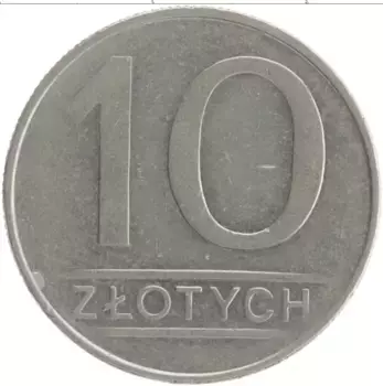 Монета 10 злотых Польши 1987 года Медно-никель