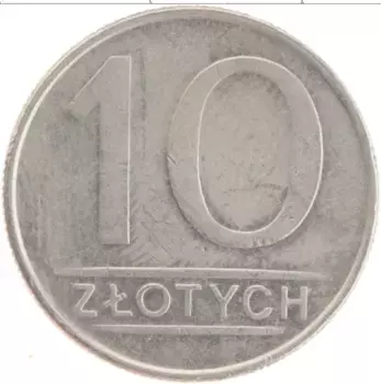Монета 10 злотых Польши 1988 года Медно-никель