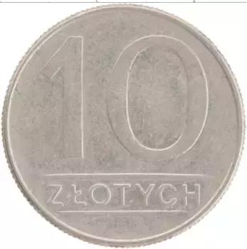 Монета 10 злотых Польши 1988 года Медно-никель