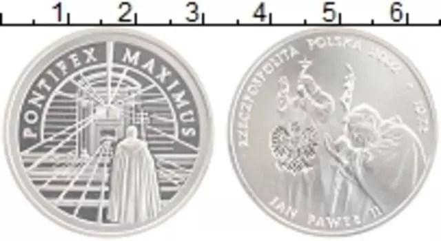 Монета 10 злотых Польши 2002 года Серебро Иоанн Павел II