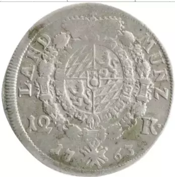 Монета 12 крейцеров Баварии 1763 года Серебро Максимилиан Иосиф