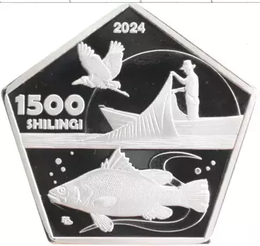 Монета 1500 шиллингов Кении 2024 года Посеребрение UNUSUAL
