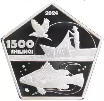 Монета 1500 шиллингов Кении 2024 года Посеребрение UNUSUAL