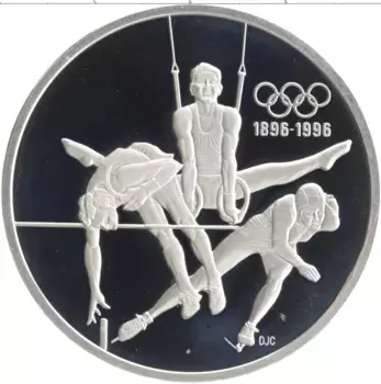 Монета 15 долларов Канады 1992 года Серебро 100-летие Олимпийских Игр