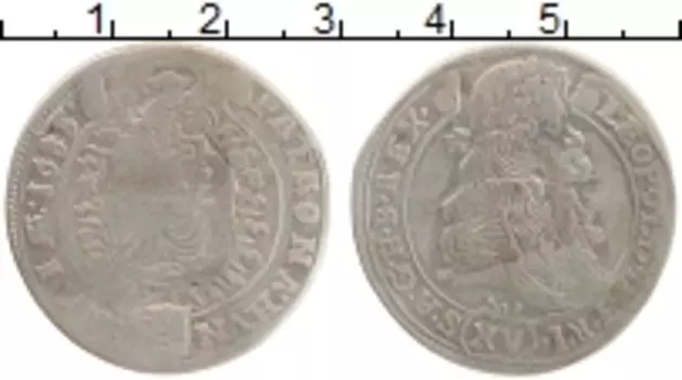 Монета 15 крейцеров Венгрии 1685 года Серебро Леопольд