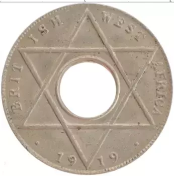Монета 1/10 пенни Западной Африки 1919 года Медно-никель Георг V